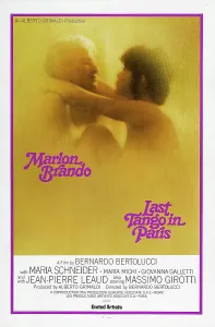 Sexual Prints: LAST TANGO IN PARIS, US poster, from left: Marlon Brando, Maria Schneider, US poster, 1972