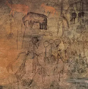 Prehistoric Prints: TANZANIA. Kondoa Irangi. Hunting scene