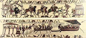 Banquet Prints: Tapestry of Bayeux. The complete tapestry depicts the Norman invansion of England