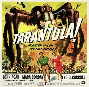 May Prints: TARANTULA!, bottom from left: John Agar, Mara Corday, 1955