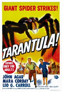 Australian Prints: TARANTULA!, bottom from left: John Agar, Mara Corday on Australian poster art, 1955