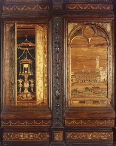 Bench Prints: Tarsie of the choir of the Abbey of Monte Oliveto