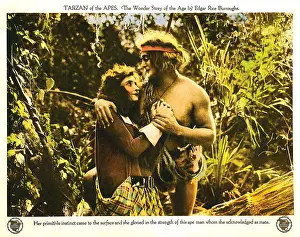 Lincoln Prints: TARZAN OF THE APES, from left: Enid Markey, Elmo Lincoln, 1918