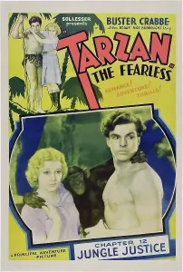 Chimpanzee Prints: TARZAN THE FEARLESS, top from left: Buster Crabbe
