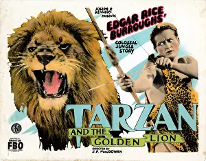 Weapon Prints: TARZAN AND THE GOLDEN LION, US lobbycard, James Pierce, 1927