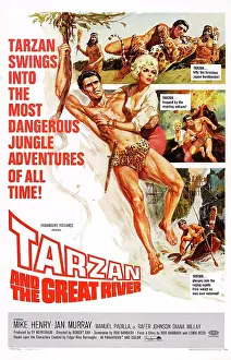 Diana Prints: TARZAN AND THE GREAT RIVER, US poster art, Mike Henry, Diana Millay, 1967
