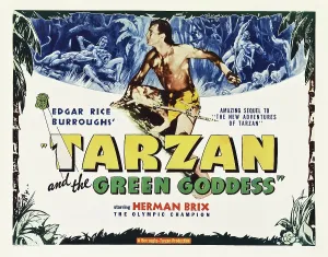 Herman Prints: TARZAN AND THE GREEN GODDESS, Herman Brix on poster art, 1938