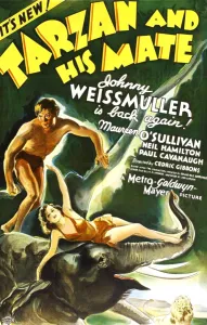 Wild Animals Prints: TARZAN AND HIS MATE, Johnny Weissmuller, Maureen O'Sullivan, 1934