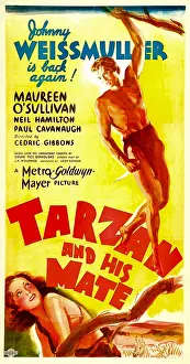 2009 Prints: TARZAN AND HIS MATE, top: Johnny Weissmuller, bottom: Maureen O'Sullivan, 1934