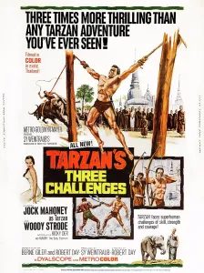 Jock Prints: TARZAN'S THREE CHALLENGES, US poster art, Jock Mahoney, 1963