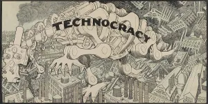 Factories Prints: Technocracy, a 1933 pessimistic cartoon by Winsor McCay