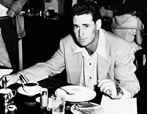 1940s Candid Prints: Ted Williams enjoying breakfast. June 2, 1949. CSU Archives Courtesy Everett Collection