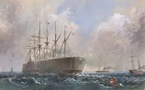 Technology Prints: Telegraph Cable Fleet at Sea, 1865