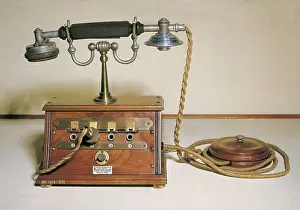 Communication Prints: Telephone with central of four lines used in 1912
