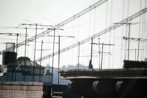 Broadcasting Prints: Television antennas at Sunset in northern Manhattan. Ca. 1973-75