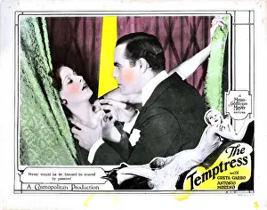 Lovers Prints: THE TEMPTRESS, US lobbycard, from left: Greta Garbo, Antonio Moreno, 1926