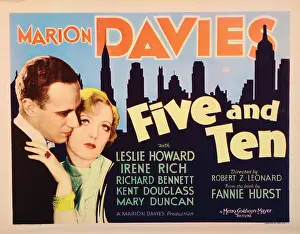 Marion Prints: FIVE AND TEN, US lobbycard, from left: Leslie Howard, Marion Davies, 1931