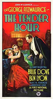 Cape Prints: THE TENDER HOUR, l-r: Billie Dove, Ben Lyon, Montagu Love on poster art, 1927