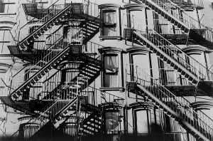 Street Scenes Prints: A tenement building on the Lower East Side, New York City. 1966