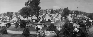 Catastrophe Prints: Tent city in Jefferson Square, San Francisco