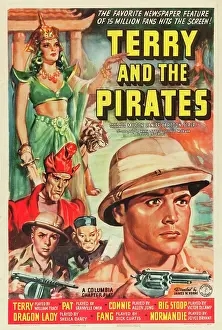 Sheila Prints: TERRY AND THE PIRATES, top left: Sheila Darcy, far right: William Tracy, 1940