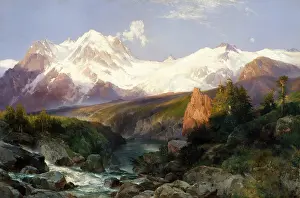 Rocks Prints: THE TETON RANGE, by Thomas Moran