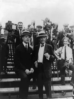 Georges Prints: Tex Rickard (right) at the Dempsey-Carpentier boxing match at Boyle's Thirty Acres