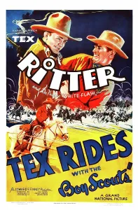 3hp Ec Prints: TEX RIDES WITH THE BOY SCOUTS, US poster art, Tex Ritter (l.), 1937