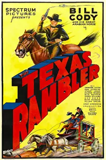 Stagecoach Prints: THE TEXAS RAMBLER, top half: Bill Cody, 1935