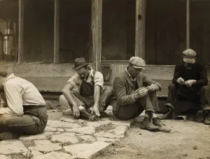 Progress Prints: Texas tenant farmers displaced from their land by tractor farming were unemployed