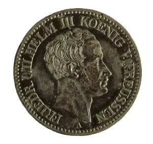 Silver Prints: Thaler, silver coin with portrait of Friedrich Wilhelm III of Prussia (Berlin)