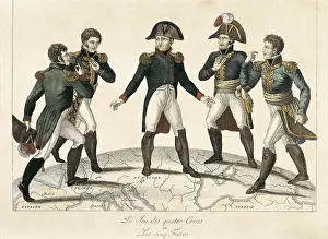 Corset Prints: 'The Four Corners Games or The Five Brothers'