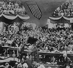 Chicago Prints: Theodore Roosevelt addressing the Progressive National Convention, August 6, 1912