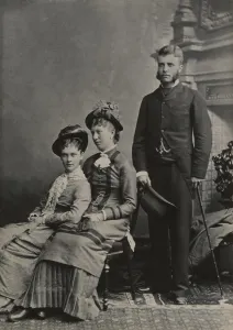 Watch Chain Prints: Theodore Roosevelt with Alice Lee Hathaway left and her cousin