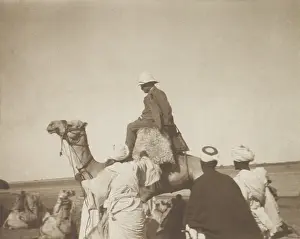 Saddle Prints: Theodore Roosevelt on a camel at Khartoum, Sudan, March 1910
