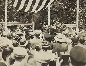 Public Event Prints: Theodore Roosevelt campaigning for President in New Jersey June or August, 1912