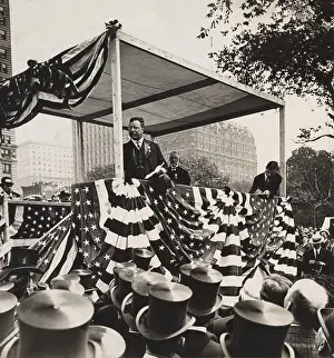 Wealthy Prints: Theodore Roosevelt in carriage with Mayor Gaynor and Alfred Gwynne Vanderbilt