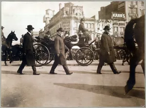 Body Guards Prints: Theodore Roosevelt in carriage on Pennsylvania Avenue on way to Capitol
