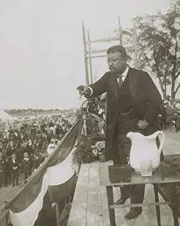 Pitcher Prints: Theodore Roosevelt delivering a speech