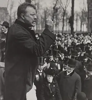 Pince Nez Prints: Theodore Roosevelt delivering a speech