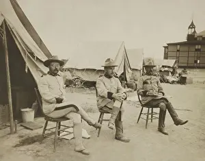 Texas Prints: Theodore Roosevelt, Leonard Wood, and Alexander Brodie in 1898, in San Antonio, Texas