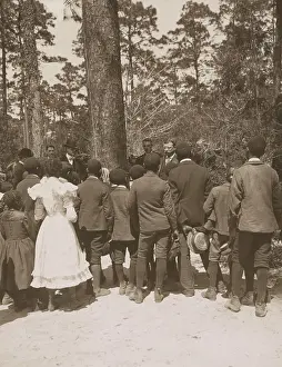 Lcgr1704 Prints: Theodore Roosevelt listening to African American child singing
