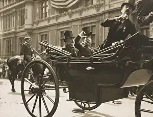 Wealthy Prints: Theodore Roosevelt walking with Mayor Gaynor and Alfred Gwynne Vanderbilt, June 18, 1910