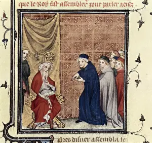 Sceptre Prints: Theologians from Universite Sorbonne greeting King Charles V of France