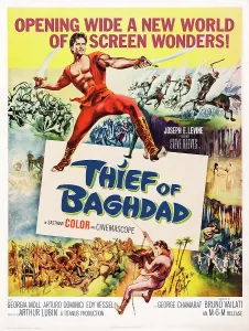 Reeves Prints: THE THIEF OF BAGHDAD, (aka IL LADRO DI BAGDAD), US poster, Steve Reeves (top), 1961