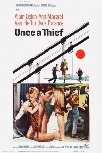 Police Prints: ONCE A THIEF, US poster art, bottom from left: Alain Delon