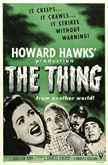 Posbyb Prints: THE THING FROM ANOTHER WORLD, from left: Margaret Sheridan, Kenneth Tobey, 1951