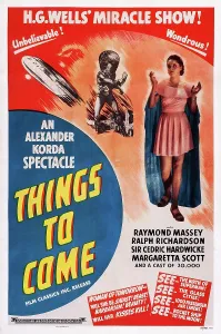 Spaceship Prints: THINGS TO COME, poster art, l-r: Raymond Massey, Margaretta Scott, 1936