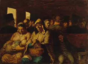 Railroads Prints: THE THIRD-CLASS CARRIAGE, by Honore Daumier