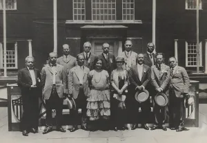 Naacp Prints: Thirteen African American attendees of a Convention in Philadelphia in the 1920s